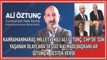 CHP'de son yaşanan olaylara Kahramanmaraş Milletvekili Ali ÖZTUNÇ sessiz kalmadı.