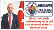 Kahramanmaraş Akıl ve Zekâ Oyunları Derneği'nin Kuruluş Başvurusu Yapıldı