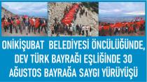 Onikişubat Belediyesi Öncülüğünde, Dev Türk Bayrağı eşliğinde 30 Ağustos Bayrağa Saygı Yürüyüşü